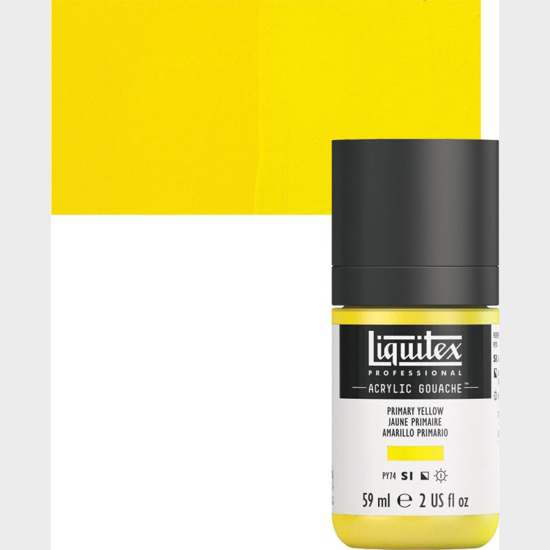 Liquitex - Akrylmaling Gouache - Primary Yellow 59 Ml