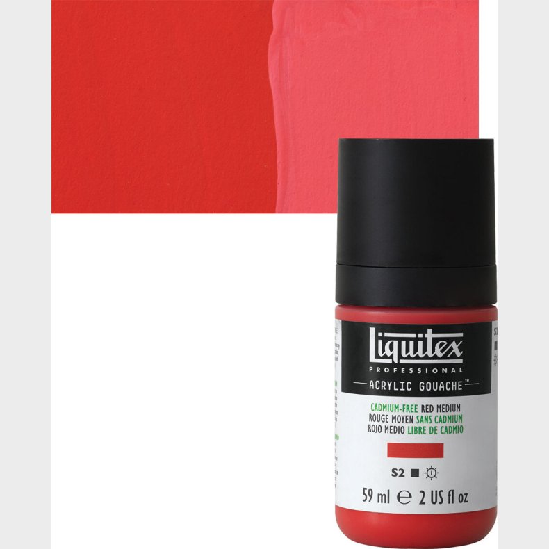 Liquitex - Akrylmaling Gouache - Cadmium Free Red Medium 59 Ml