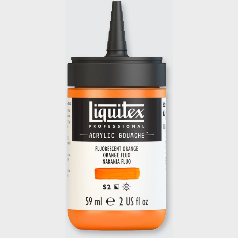 Liquitex - Gouache Akrylmaling - Fluorescent Orange 59 Ml