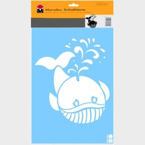 Marabu - Art Stencil - Skabelon - Hval