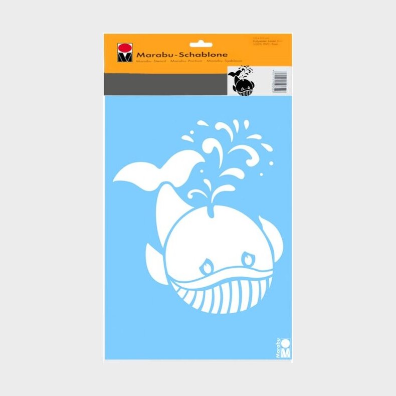 Marabu - Art Stencil - Skabelon - Hval