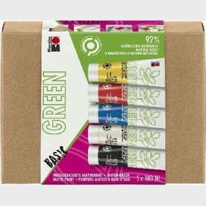 Akrylmaling St - Basic - Marabu - 5 X 100 Ml