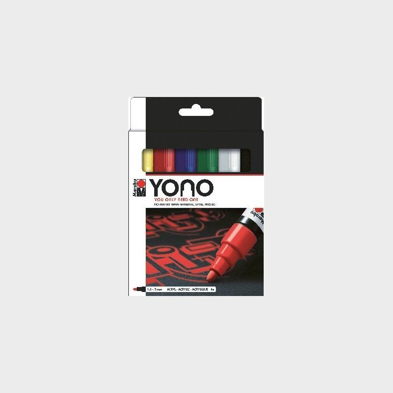 Marabu - Tusser - Yono -1,5-3,0 Mm - 6 Farver