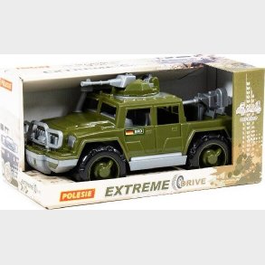 Militr Legetjsbil Med Gevr - Jeep - Grn - 32 Cm - Polesie