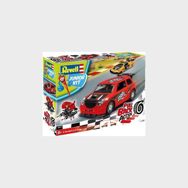 Revell Junior Kit - Racerbil Med Pull Back Funktion - 1:20 - Rd - 36 Dele