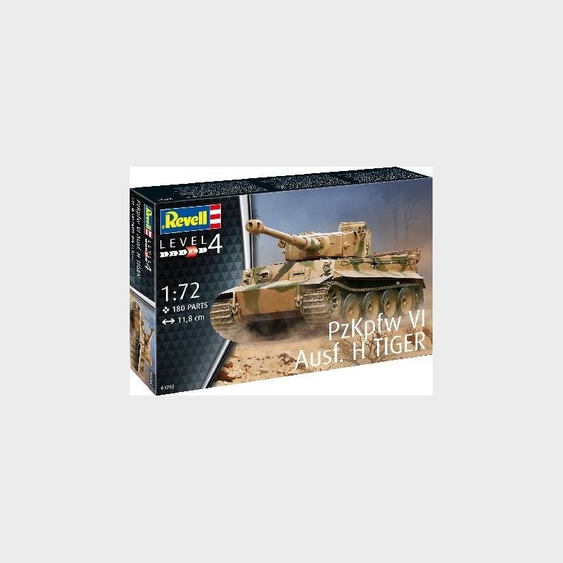 Revell - Pzkpfw Vi Ausf. H Tiger Tank Byggest - 1:72 - Level 4 - 03262