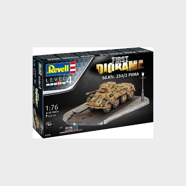 Revell - Sd.kfz 234/2 Tank Bygges�t - First Diorama - 1:76 - 03298