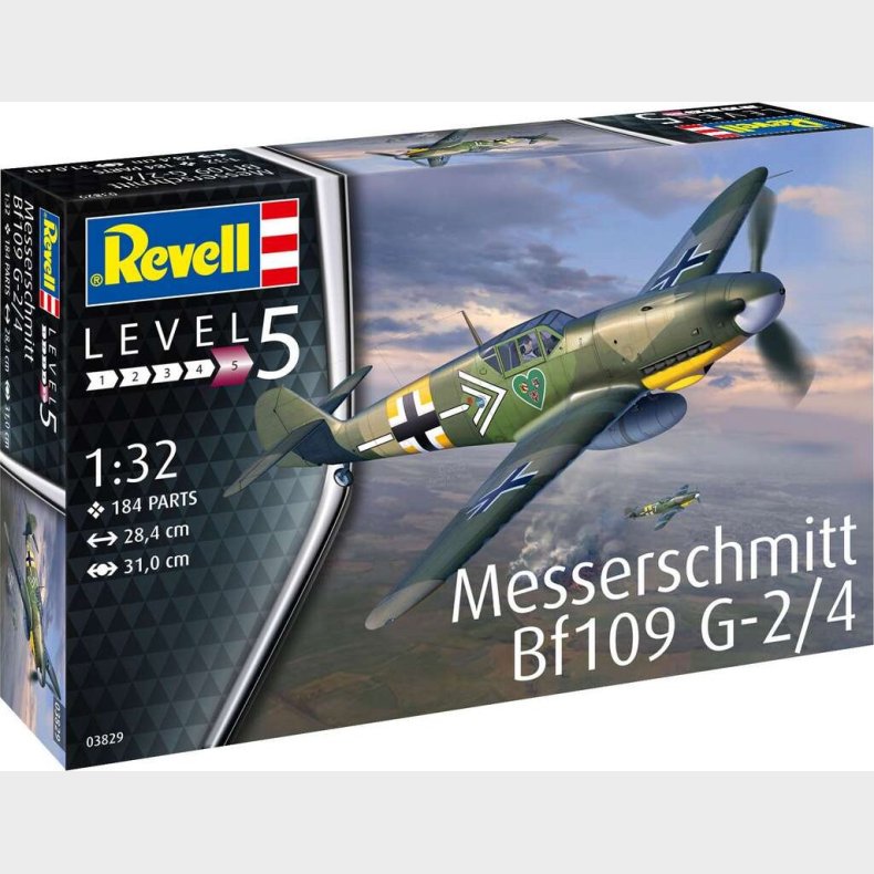 Revell - Messerschmitt Bf 109 Modelfly Byggest - 1:32 - Level 5 - 03829