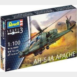 Revell - Ah-64a Apache Byggest - 1:100 - Level 3 - 04985