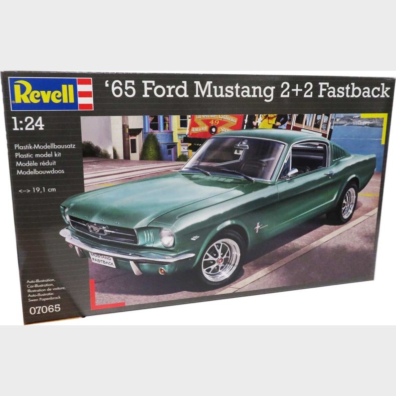 Revell - '65 Ford Mustang Fastback Bil Byggest - 1:24 - 07065