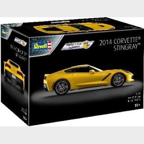 Revell - 2014 Corvette Stingray Bil Byggest - Easy Click - 1:25 - 07825