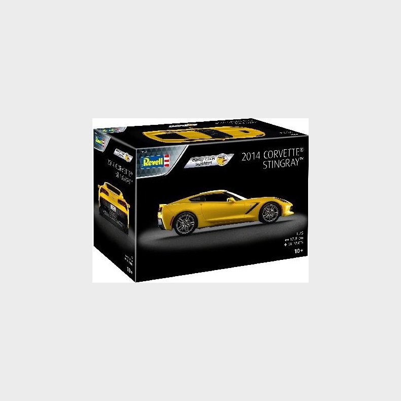 Revell - 2014 Corvette Stingray Bil Byggest - Easy Click - 1:25 - 07825