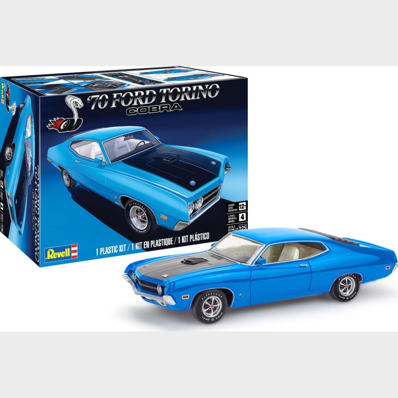 Revell - 1970 Ford Torino Cobra Modelbil - 1:25 - 14534