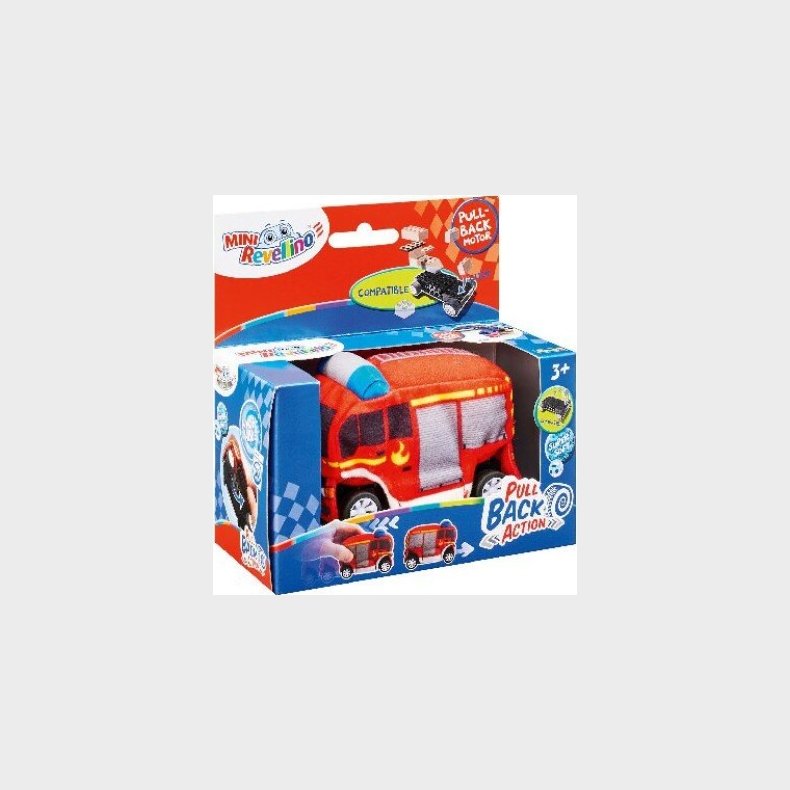 Pull Back Bil - Brandbil - 9 Cm - Mini Revellino