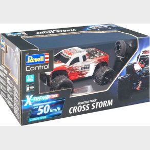 Revell Control - X-treme Cross Storm Fjernstyret Monster Truck - 1:18 - Rd Hvid - 24830