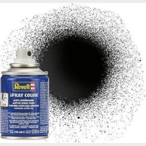 Revell - Spray Color Spraymaling - Black Gloss 100 Ml