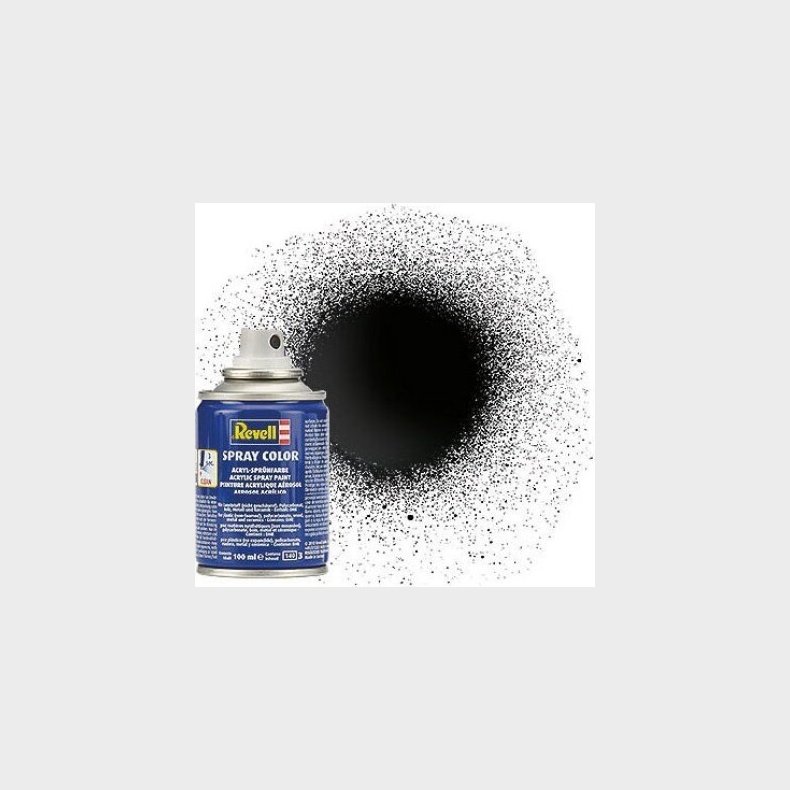 Revell - Spray Color Spraymaling - Black Gloss 100 Ml