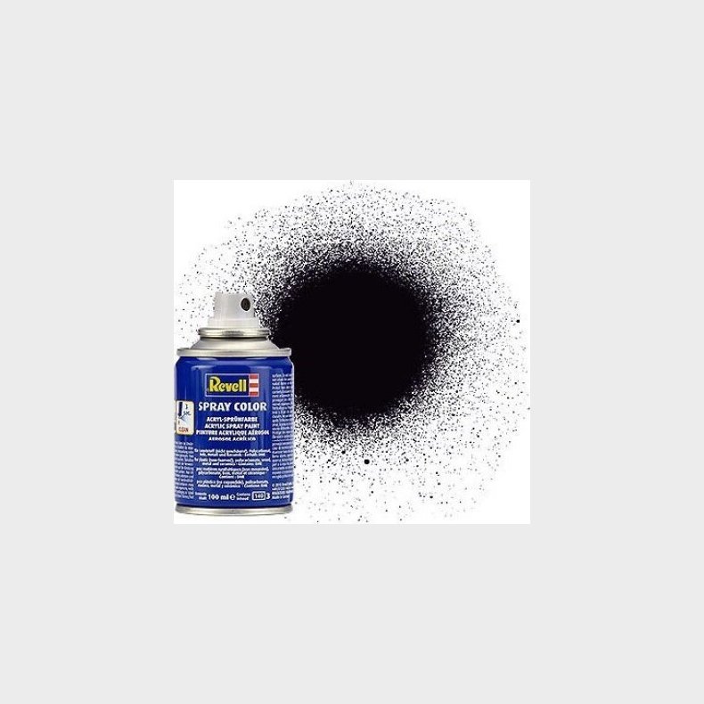 Revell - Spray Color Spraymaling - Black Mat 100 Ml