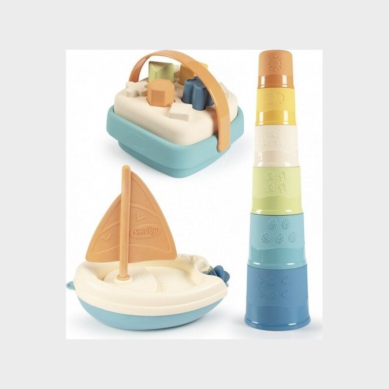 Smoby - Puttekasse, Stabeltrn Og Bd Legest