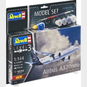 Revell - Airbus A320neo Modelfly Byggest - Level 3 - 1:144 - 63942