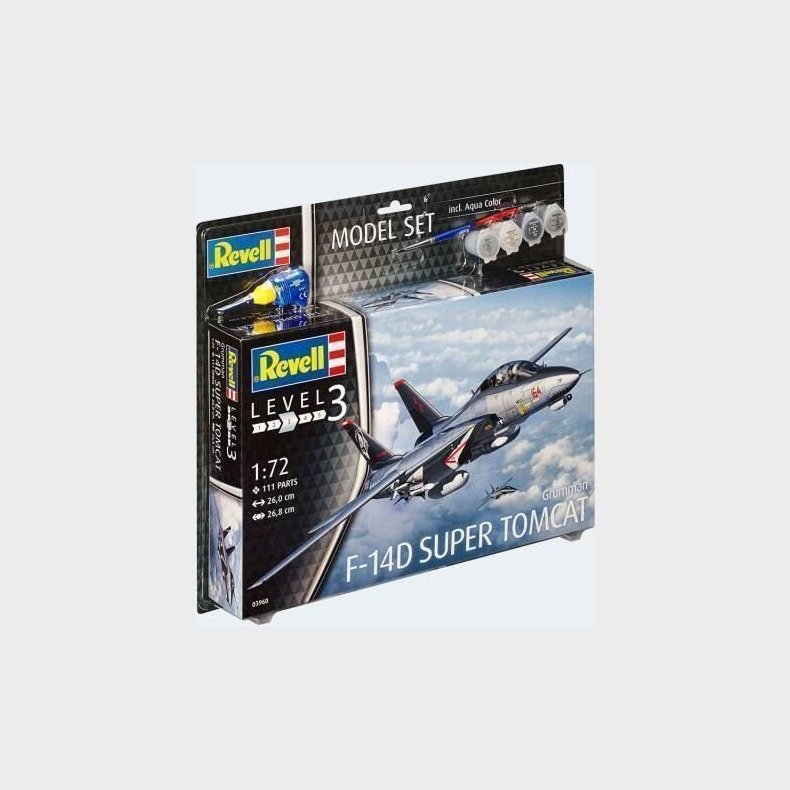 Revell - F-14d Super Tomcat Modelfly - 1:72 - Level 3 - 63960