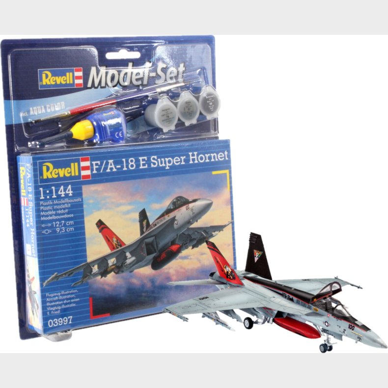 Revell - F/a-18e Super Hornet Fly Byggest Inkl. Maling - 1:114 - 63997