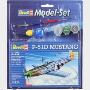 Revell - P-51d Mustang Fly Byggest Inkl. Maling - 1:72 - 64148