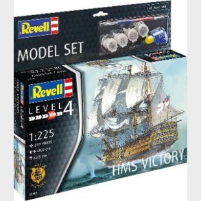 Revell - Hms Victory Model Skib Byggest Inkl. Maling - 1:225 - Level 4 - 65408
