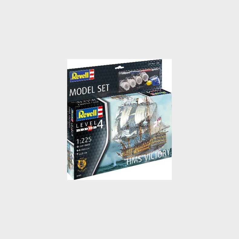 Revell - Hms Victory Model Skib Byggest Inkl. Maling - 1:225 - Level 4 - 65408
