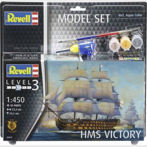 Revell - Hms Victory Model Skib Byggest Inkl. Maling - 1:450 - Level 3 - 65819