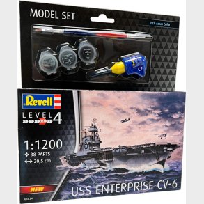 Revell - Uss Enterprise Cv-6 Skib - 1:1200 - Level 4 - 65824