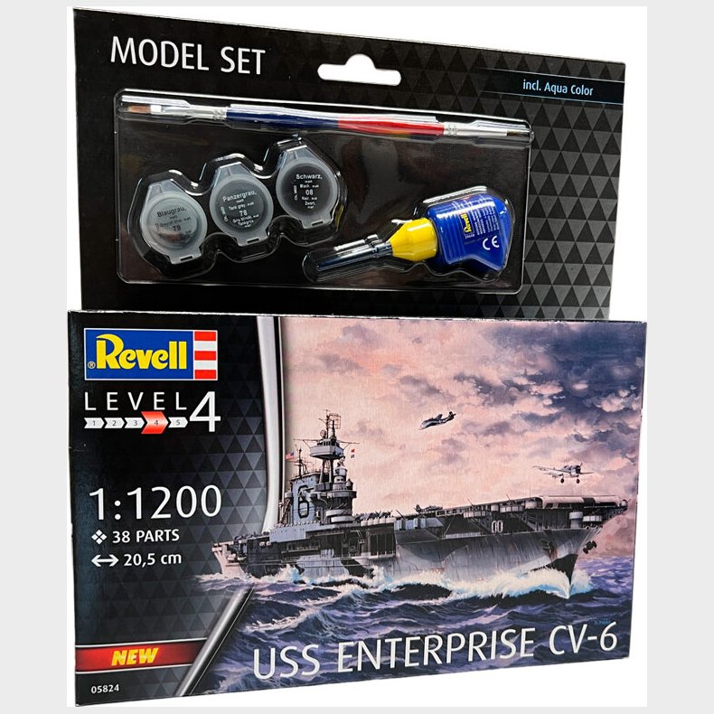 Revell - Uss Enterprise Cv-6 Skib - 1:1200 - Level 4 - 65824