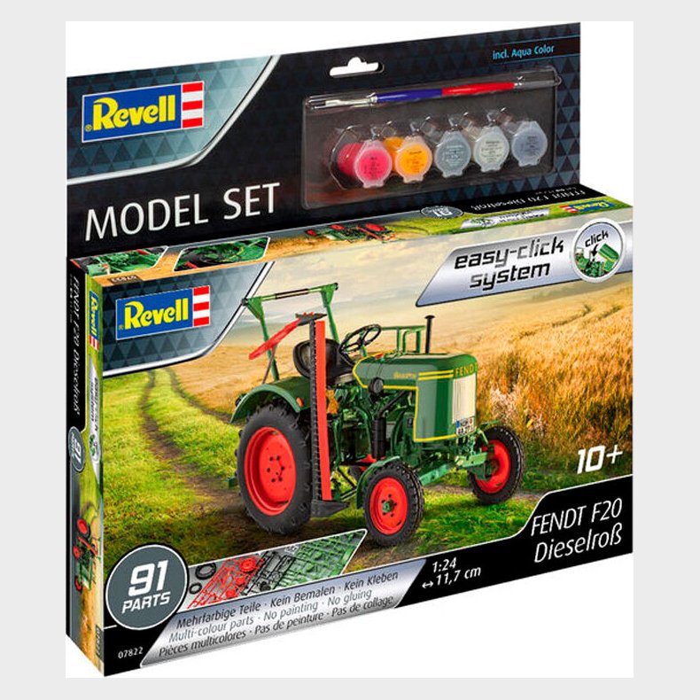 Revell - Fendt F20 Traktor Byggest Inkl. Maling - Easy Click - 1:24 - 67822