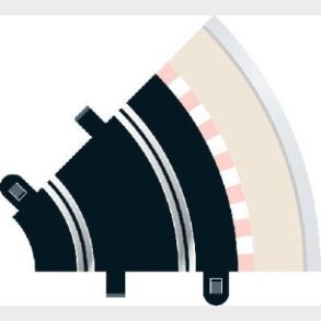 Scalextric Skinner - Radius 1 Inner Curve - 45° - 2 Stk - C8202