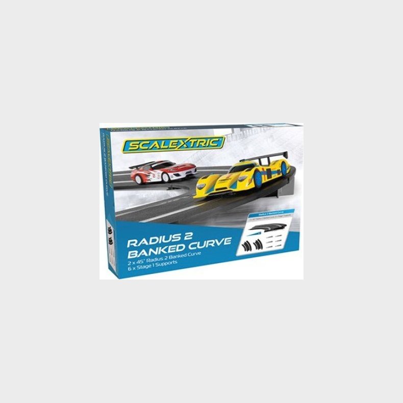 Scalextric Skinner - Radius 2 Banked Curve - 45&deg; - 2 Stk - C8296