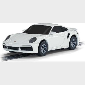 Micro Scalextric Bil - Porsche 911 Turbo Car White - G2214