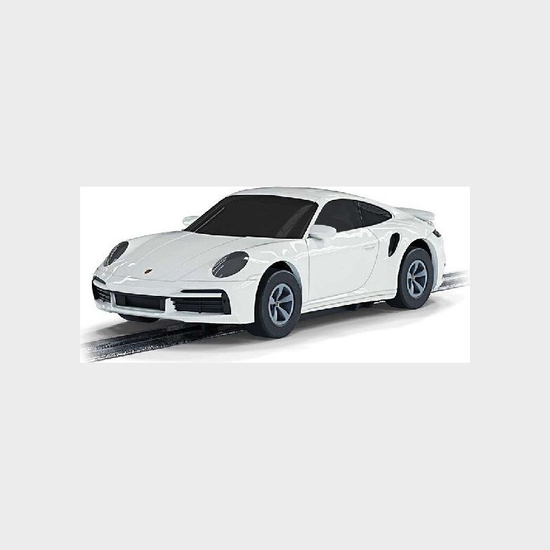 Micro Scalextric Bil - Porsche 911 Turbo Car White - G2214