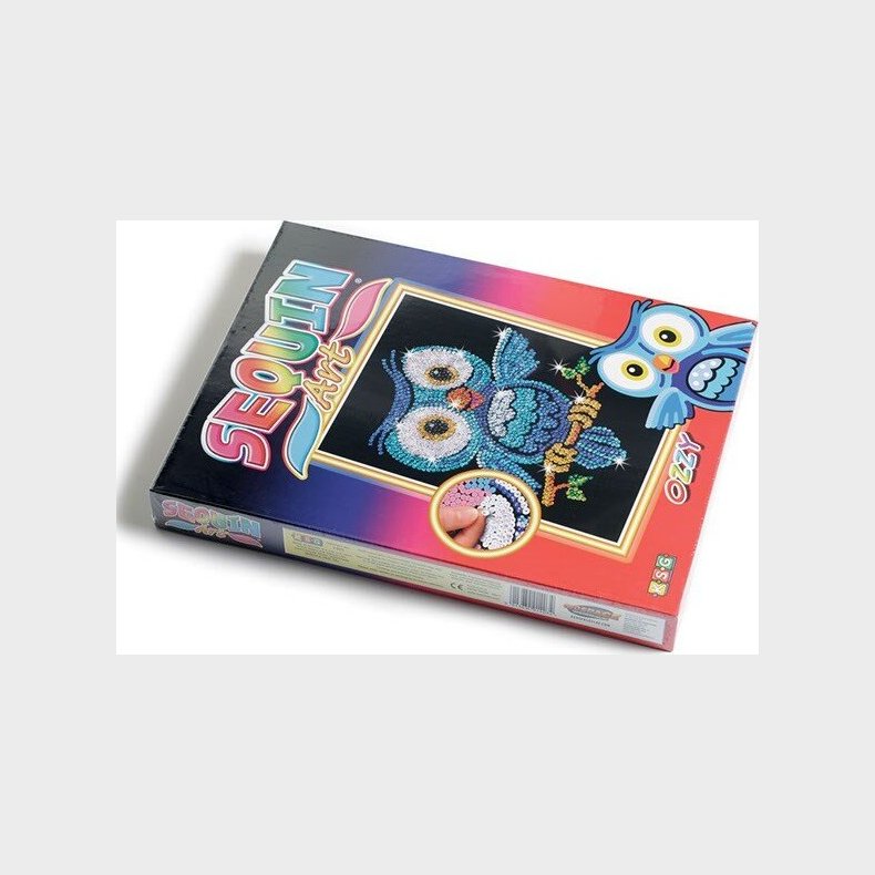 Sequin Art - Uglen Ozzy - 25 X 34 Cm