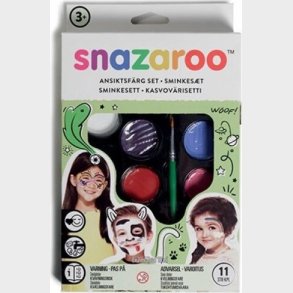 Snazaroo - Ansigtsmaling St Med 10 Farver Og Idéhfte - Grn