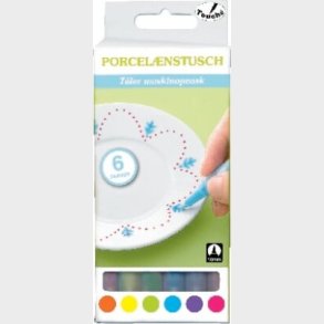 Glas Og Porselnstusser - St Med 6 Farver - Touch