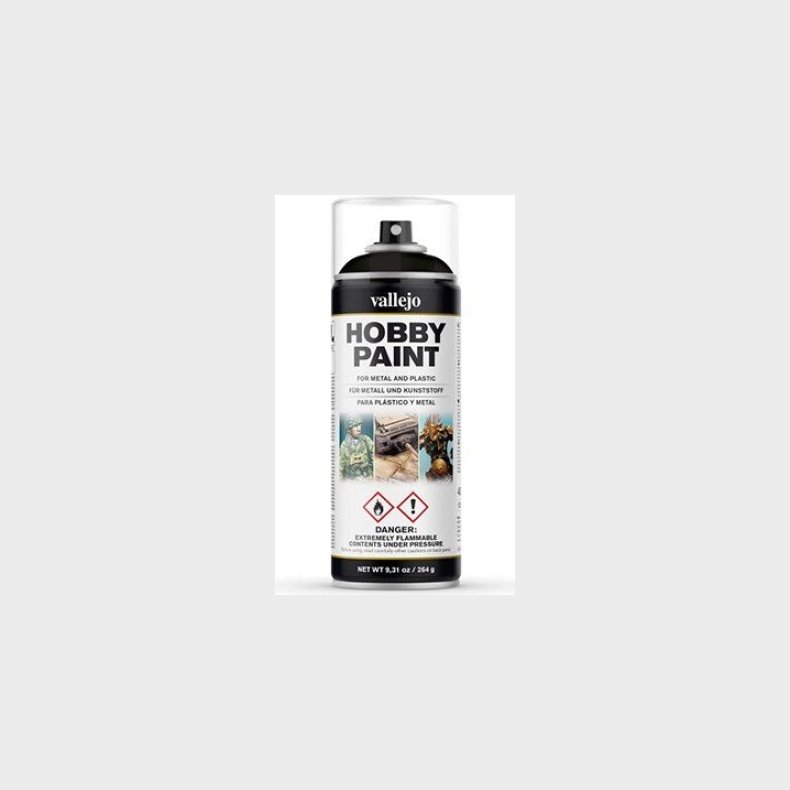 Vallejo - Hobby Paint Spray Primer - Sort 400 Ml