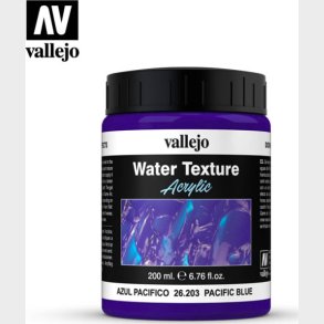 Vallejo - Water Texture Akryl Medium - Pacific Blue 200 Ml