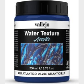 Vallejo - Water Texture Akryl Medium - Atlantic Blue 200 Ml