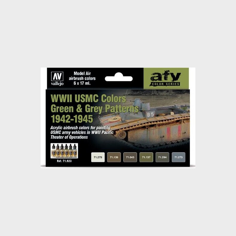 Vallejo - Model Color Maling St - Wwii Usmc 1942-45 - 6x17 Ml