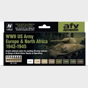 Vallejo - Maling St Til Modelhobby - Wwii Us Army 1942-45 - Afv Color Series - 8x17 Ml
