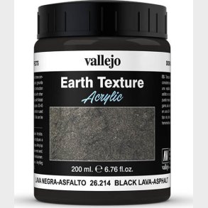 Vallejo - Earth Texture Acrylic - Black Lava Asphalt 200 Ml - 26214