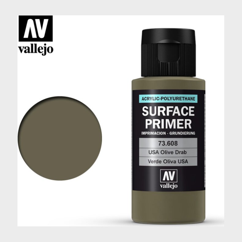 Vallejo - Surface Primer - Usa Olive Drab 60 Ml