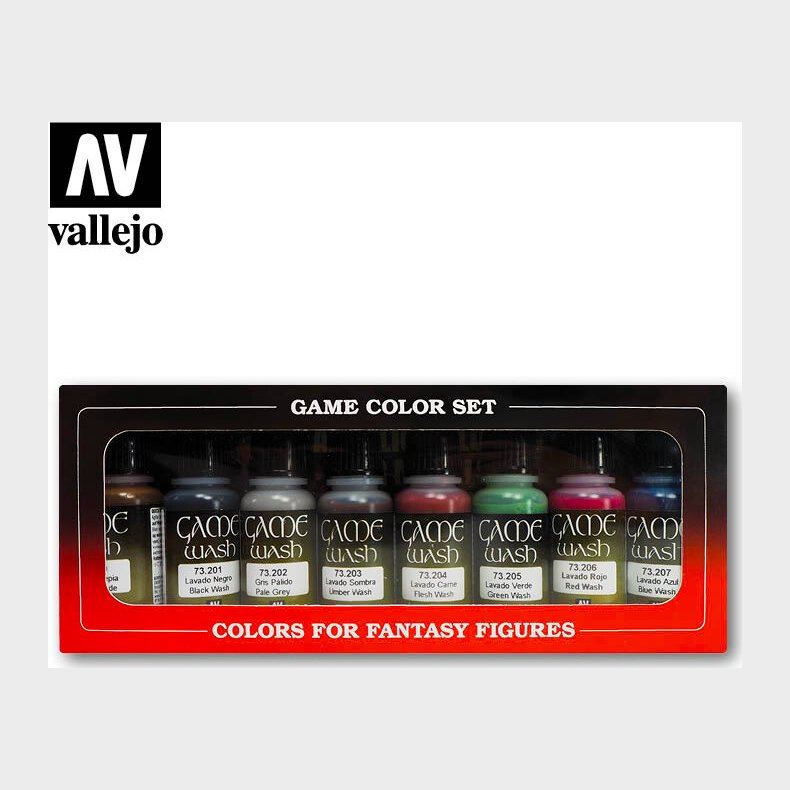 Vallejo - Game Wash - Game Color Set - Fantasy Figures S8 - 73998