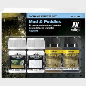 Vallejo - Mud And Puddles Maling St - 4x35 Ml