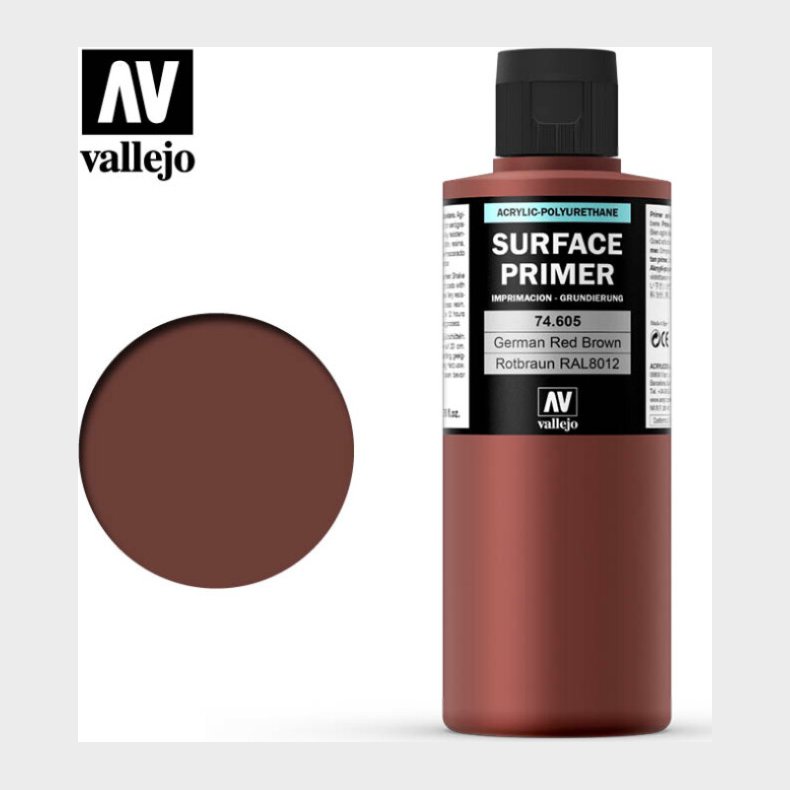 Vallejo - Surface Primer - German Red Brown 200 Ml